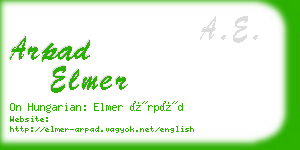 arpad elmer business card